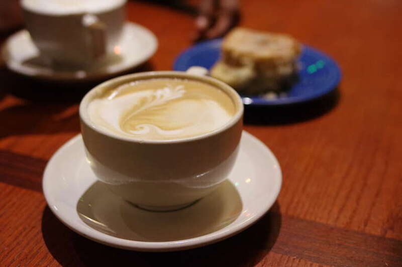 Latte at Firefly Coffee House in Fort Wayne, Indiana