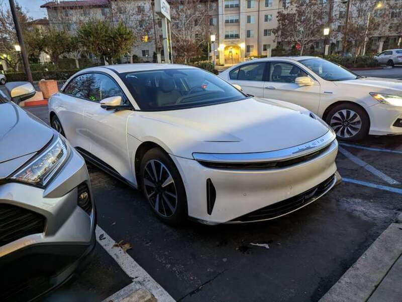 Lucid Air in Santa Clara, California (Safeway parking lot near Santa Clara University)