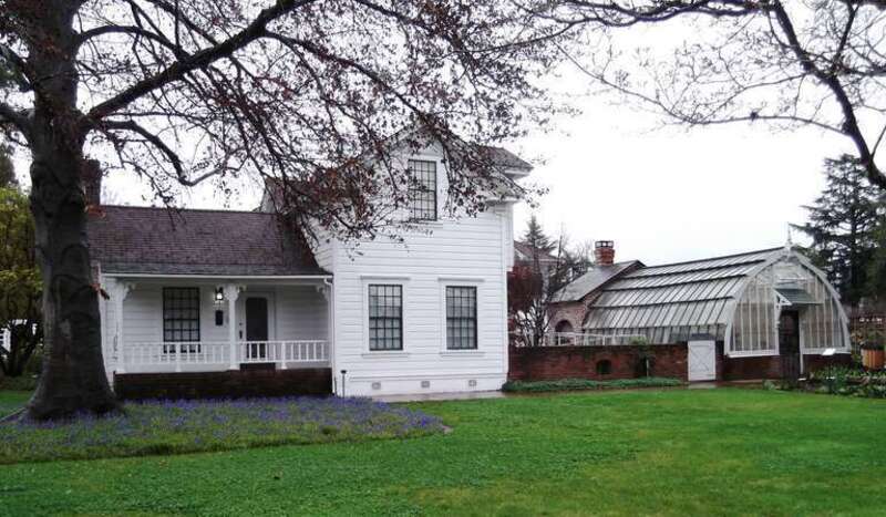 I visited botanist and  horticulturist Luther Burbank's  home and garden in the late afternoon. It is located in Santa Rosa, Sonoma County, California. It was an interesting place to see, Burbank was a pioneer in developing new strains of flowers and