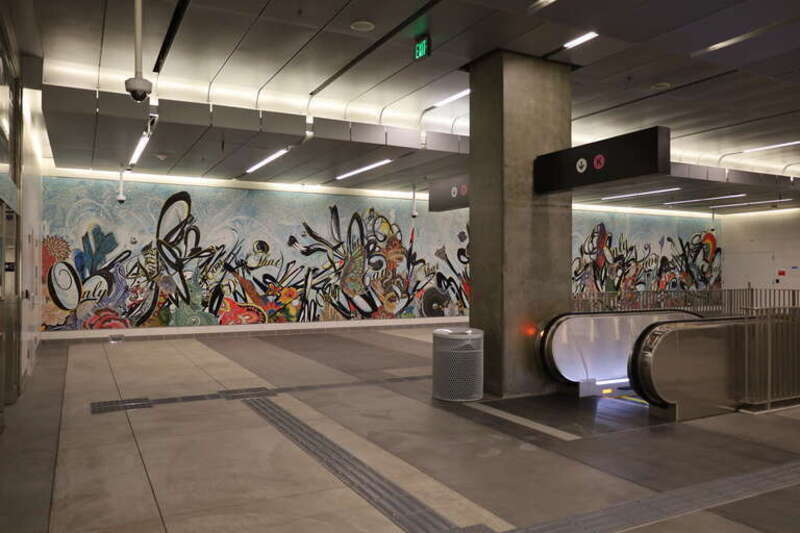 Martin Luther King Jr Los Angeles Metro station in 2022