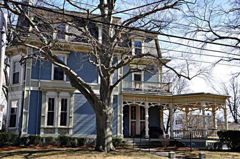 A photograph of the historic Joseph K. Manning House in Medford, Massachusetts.