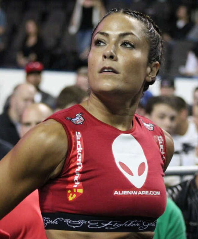 Michele Gutierrez (pictured) prepares to fight Amanda LaVoy at XFO 39 on May 13, 2011.