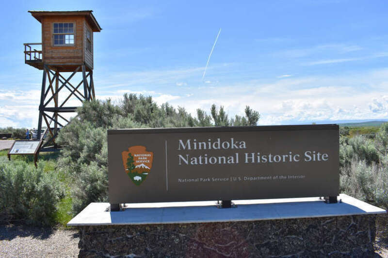 The Minidoka National Historic Site near Jerome, Idaho, marks the location where over 10,000 Japanese Americans were imprisoned during World War II. It was added to the National Register of Historic Places in 1979, and it became a national monument