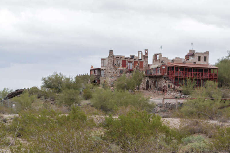 A view of the Mystery Castle in Phoenix, Arizona