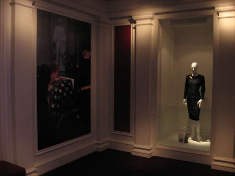 Nancy Reagan's dress from her husband's funeral.
