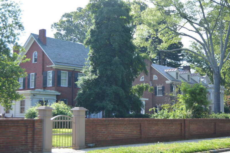 Houses on the eastern side of Nash Street north of the Raleigh Road intersection in Wilson, North Carolina, United States.  This block is part of the West Nash Street Historic District, a historic district that is listed on the National Register of
