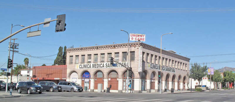 Nicholas Priester Building, at 1103-1109 Vermont Ave.; 4701 Santa Monica Blvd., in the Hollywood neighborhood of Los Angeles. Los Angeles Historic-Cultural Monument #2470.