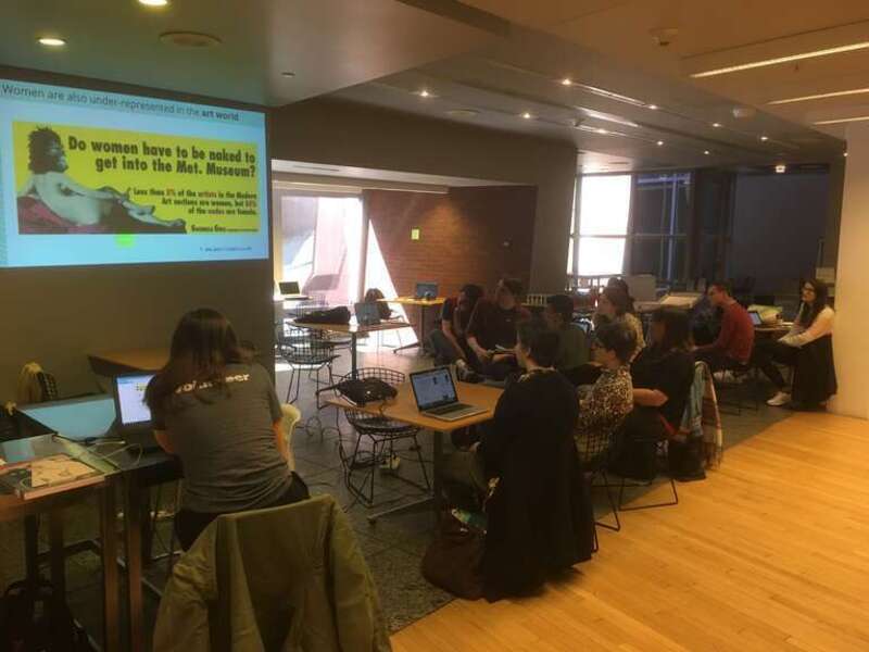 Opening Presentation at Ohio State's 2019 Arts and Feminism Edit-a-thon. The event took place at the Wexner Center for the Arts in Columbus, Ohio