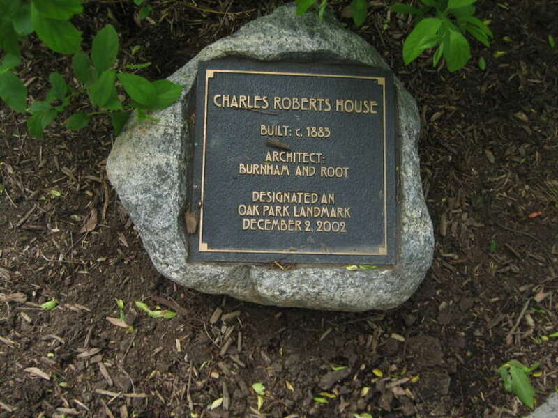 Charles E. Roberts House, Frank Lloyd Wright designed interior remodel 1896. Original architects: Burnham &amp;amp; Root, 1879. Oak Park, Illinois. Listed as a contributing property to the Frank Lloyd Wright-Prairie School of Architecture Historic