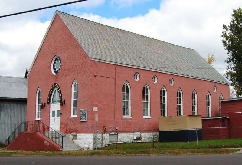Old Ohavi Zedek Synagogue in Burlington, Vermont. Oldest synagogue in Vermont, one of the oldest in the US. Listed on the NRHP.