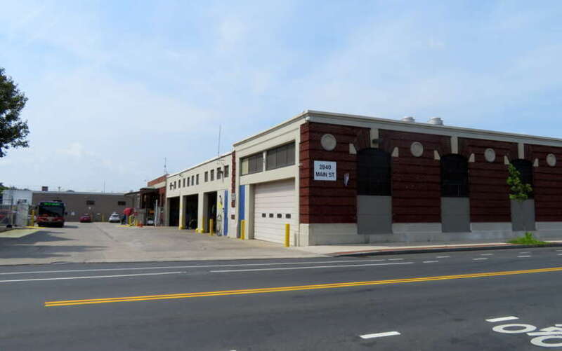 Pioneer Valley Transit Authority garage in Springfield in August 2018