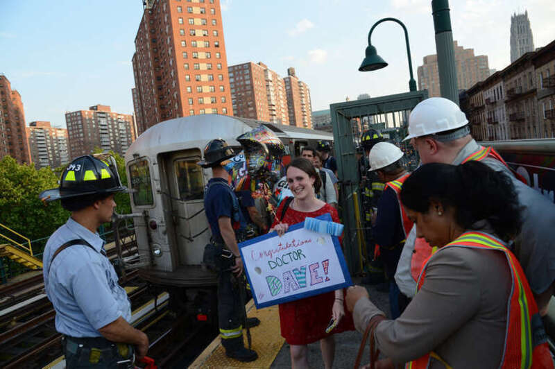 One set of wheels on a southbound 1 train derailed at 5:48 p.m. on Wednesday, May 29, 2013, just south of the 125 St station. No injuries were reported. Our crew members worked to restore service as quickly and safely as possible. 

Photo: MTA New