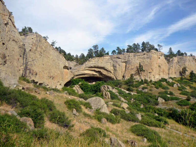 Pictograph Cave in Pictograph Caves State Park near Billings, Montana