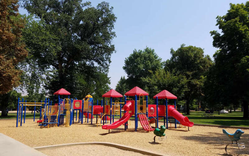 A play area at Kristin Armstrong Municipal Park in Boise, Idaho.