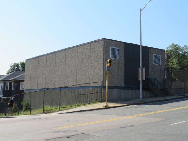 Red Line substation near Wollaston station in August 2018