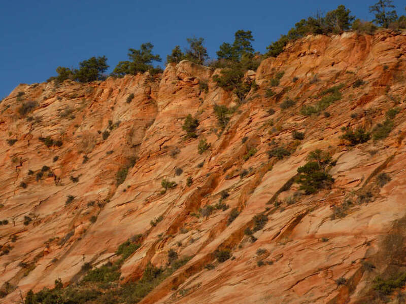 Perfect weather on the way out of Zion National Park