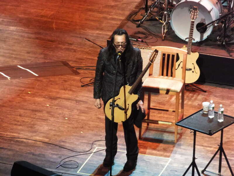 Sixto Rodriguez live in concert at NJPAC in Newark, NJ. Thursday, May 8, 2014. 

pictured: Rodriguez after his main set.