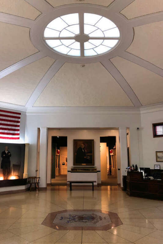 The rotunda in the Sam Houston Memorial Museum in Huntsville, Texas, United States.