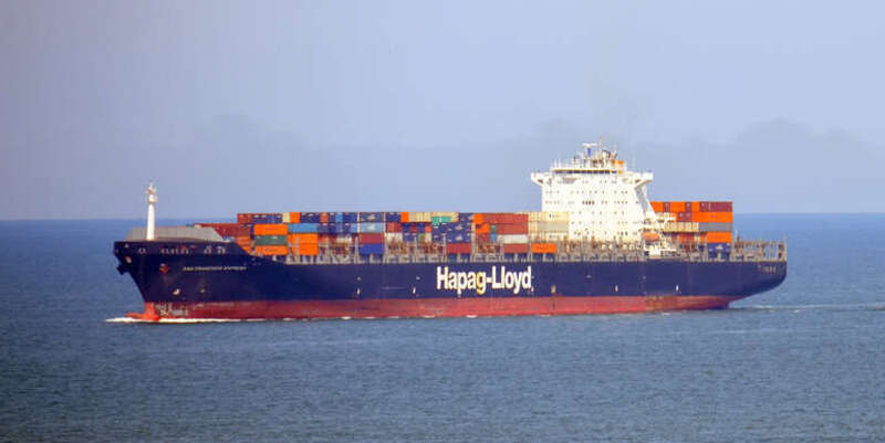 Container ship San Francisco Express on the Chesapeake