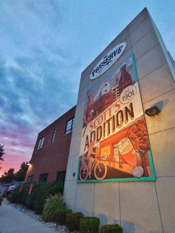 Scott's Addition mural at The Preserve apartment building on Roseneath Road, Richmond, VA.