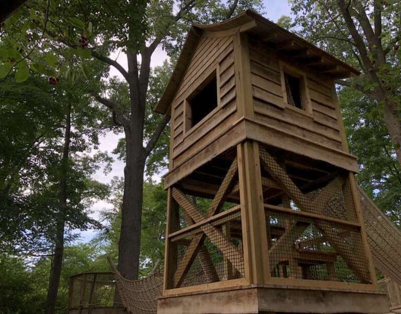 Treehouse at the Secret Forest Playground in the Toledo Botanical Garden