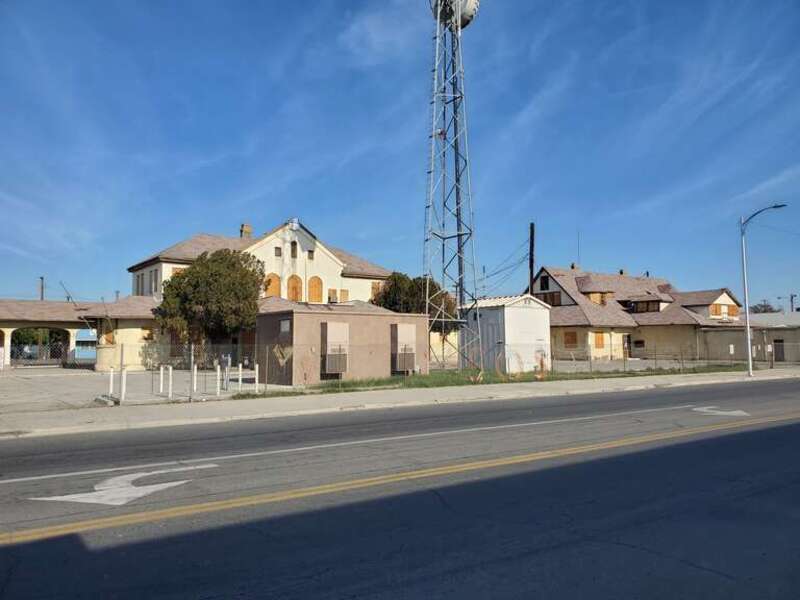 The former Southern Pacific Railroad station in Bakersfield in December 2021