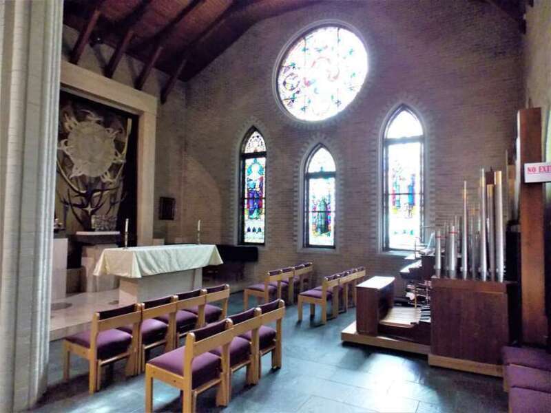 The chapel in St. Joseph Cathedral in Baton Rouge, Louisiana.  The church is listed on the National Register of Historic Places.