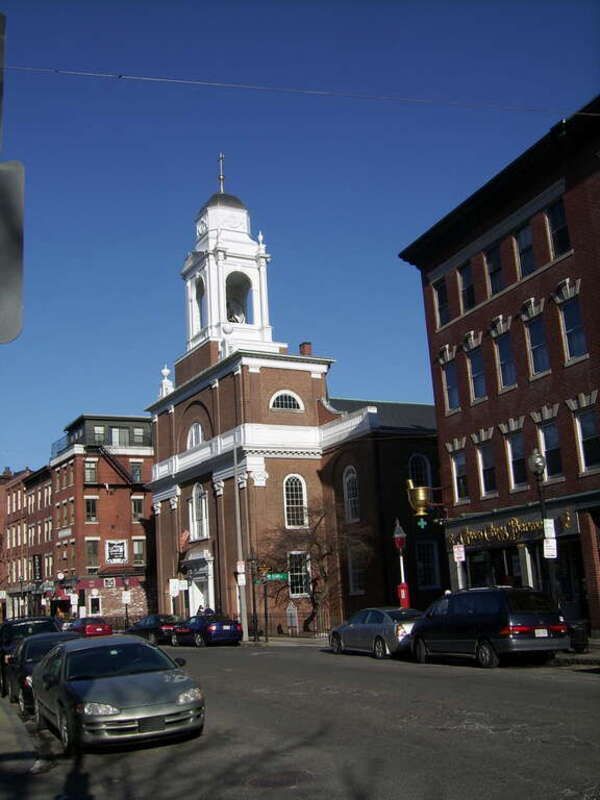 Built by Charles Bullfinch 1804, with dome and bells supplied by Paul Revere