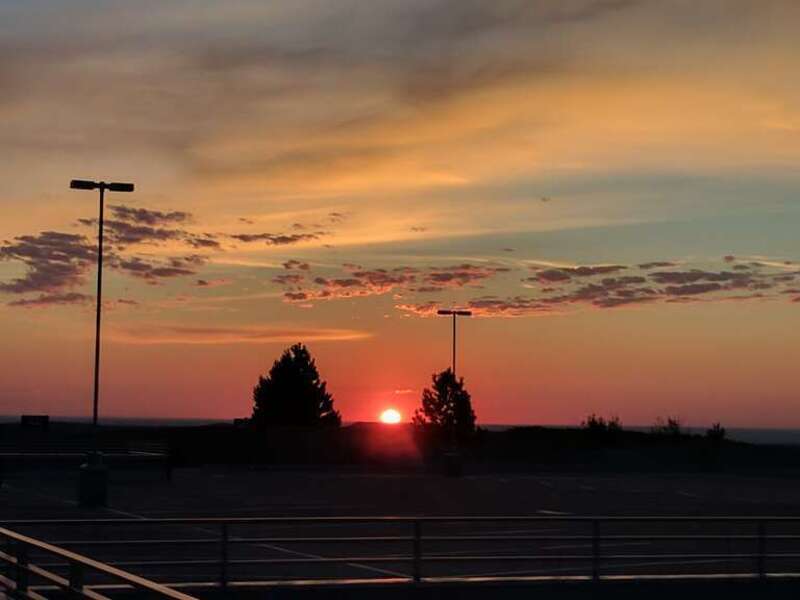 View looking towards Rapid City from Mount Rushmore National Memorial.