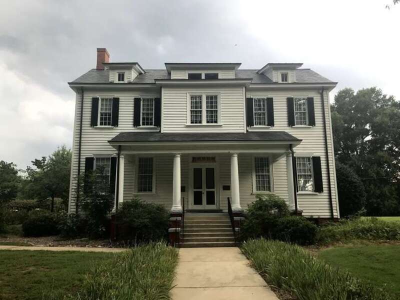 The Theophilus Hunter House in Raleigh, North Carolina photographed on July 28, 2021. It is the Spring Hill Hall now used as the North Carolina Japan Center.