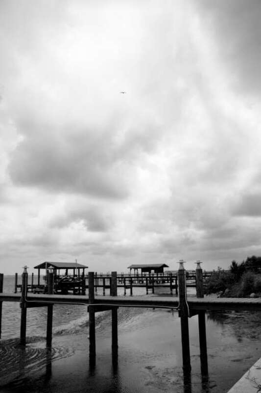 Receiving a little bit of Bonnie today on the Indian River.