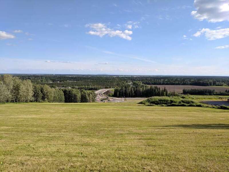 Looking from the Museum of the North at the University of Alaska Fairbanks down Troth Yeddha', looking towards Fairbanks