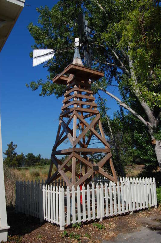 Windmill near Henry Rengstorff house. 3070 North Shoreline Boulevard. Mountain View, California, USA