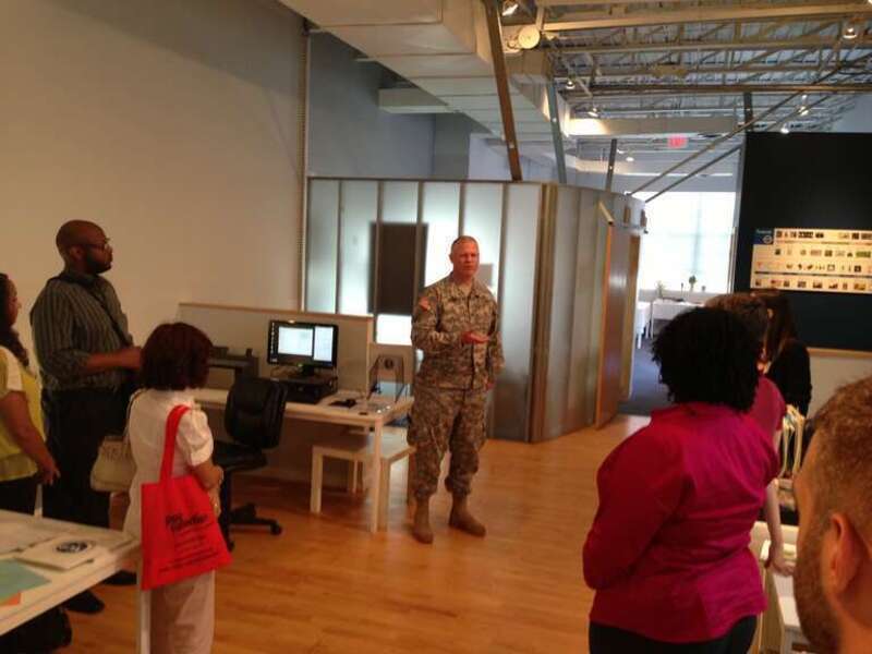 Col. Jordan visited the open house for the Veterans Curation Program on behalf of the U.S. Army Corps of Engineers, St. Louis District. Through the Veterans Curation Program, the St. Louis District, U.S. Army Corps of Engineers provides veterans with