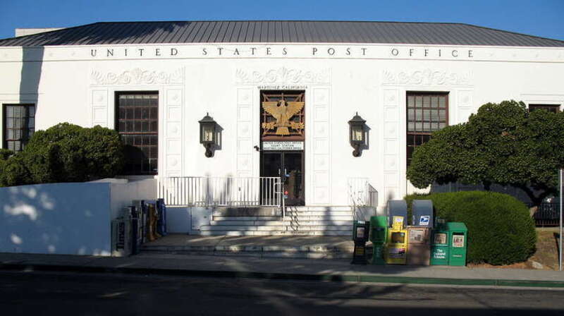 Martinez Downtown Post Office (built 1936) — 815 Court Street, Martinez, Contra Costa County, California.