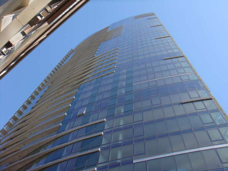 View from the bottom of Bellevue Towers - North Tower in 2009
