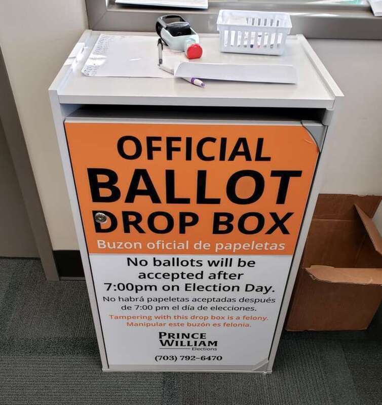 Dropping off my ballot in Manassas.