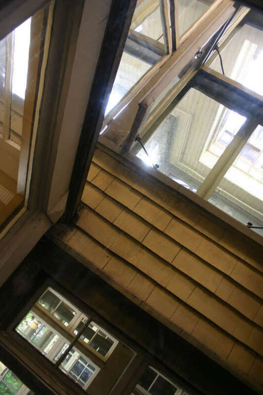 The Winchester widow feared the souls of those killed with the rifle that made her fortune. A medium told her that if she never finished her house, and kept it large and confusing, she could keep them at bay.

Or so says house lore, perpetuated by