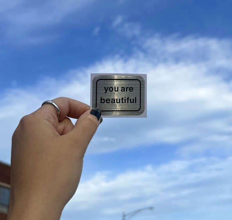 The little sticker that started it all. Share positivity with your world! Millions of stickers shared by the community since 2002. Join the movement! you-are-beautiful.com