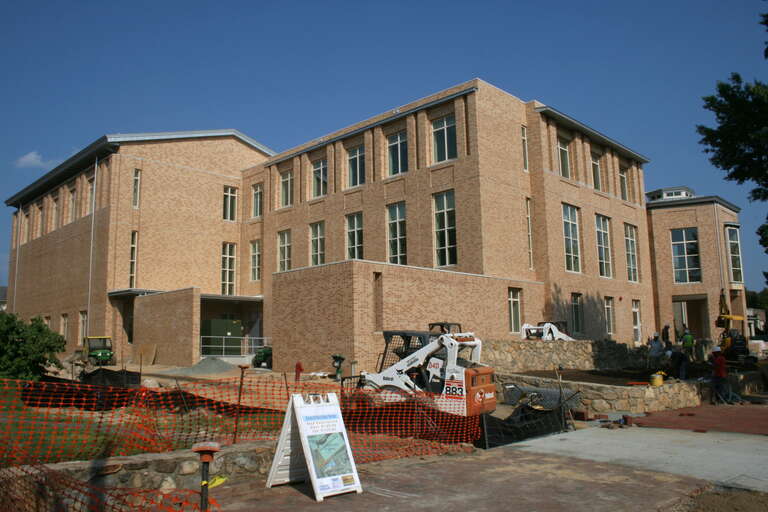 Construction in front of Hanes Art Center at UNC.