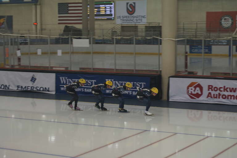 The Women's Elimination Mass Start at the 2023 US Speedskating Long Track Championships at the Pettit National Ice Center in Milwaukee, Wisconsin (United States).