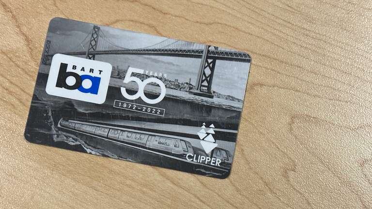 Limited edition 50th Anniversary BART clipper card. These can be purchased at BART's Lake Merritt Station; it is unknown at time of writing if the card has run out.