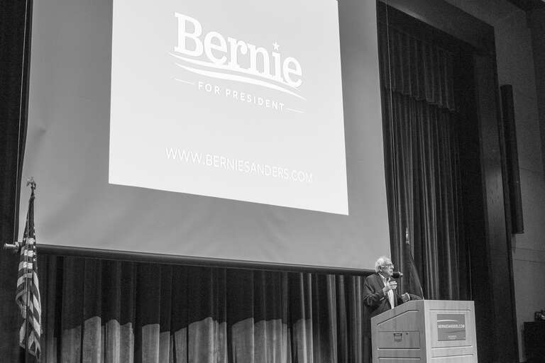 A few quick photos from a speech by U.S. Senator Bernie Sanders at a campaign event at Valley High School in West Des Moines.