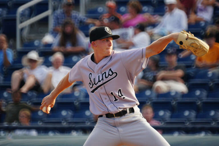 Scott McGough delivers a pitch for the Jacksonville Suns in 2013.