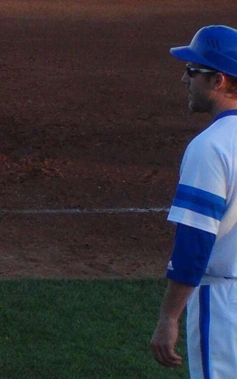 San Jose State volunteer assistant coach and former professional baseball player Brock Bond during a game against Fresno State at Excite Ballpark in San Jose, California on April 18, 2019