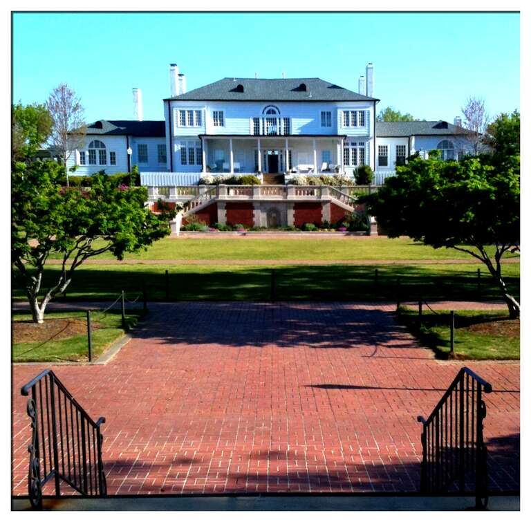 Back of Cater Hall, Katharine Cooper Cater Hall, located on the campus of Auburn University in Auburn, Alabama.