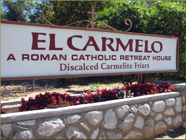 (1 in a mutliple picture set)
Just a few blocks from my home is a lovely retreat sponsored by the Catholic Church and a group of monks.  I've seen this sign often, but this day my crazy sense of humor was active.  I hope the good monks will forgive