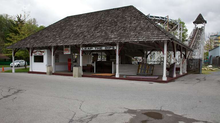 Leap the Dips - the world's oldest (built in 1902) operating wooden roller coaster and North America's last surviving side friction roller coaster (according to Wikipedia)