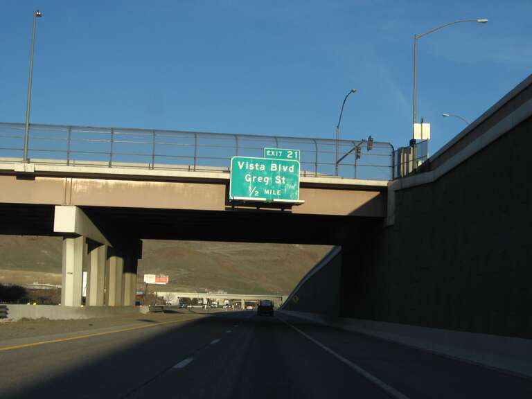 Exit 21, Vista Blvd, I-80 EB