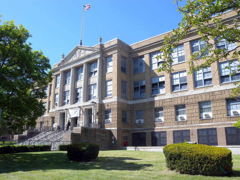 Looking northwest at Morrell High on a sunny early afternoon.